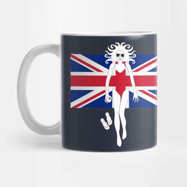 Union Jack Flag girl by atomguy